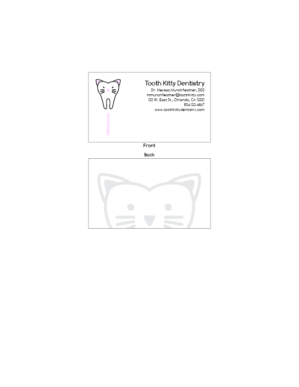 Tooth Kitty Business Card