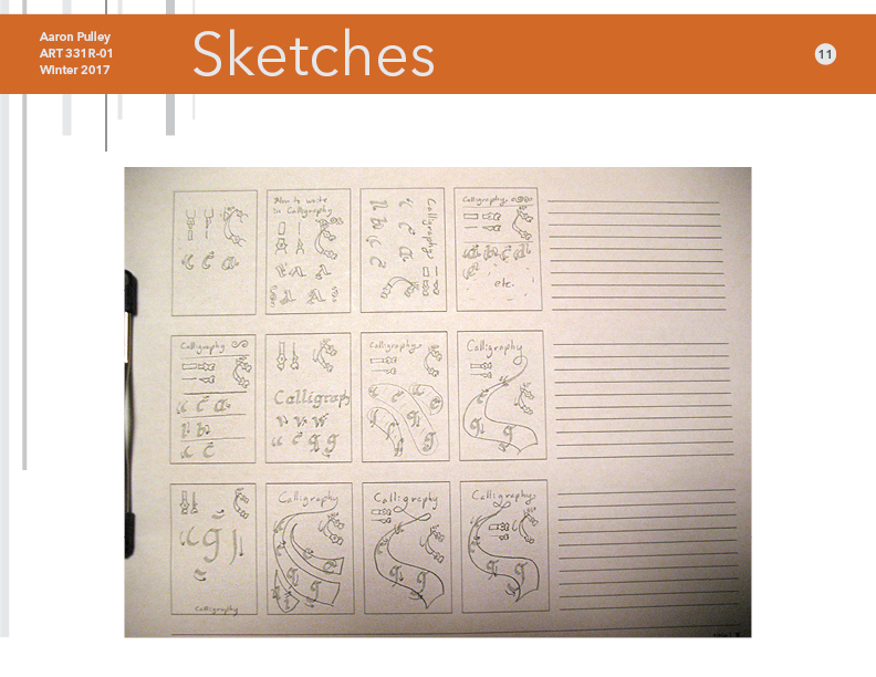 Sketches in process book