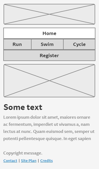 Smartphone wireframe